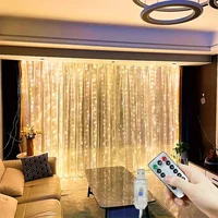 8 Modes LED Curtain Fairy Light USB Plug Wedding Garland Valentine's Day Ramadan EID Mubarak Decoration for Home Curtain Lights 2