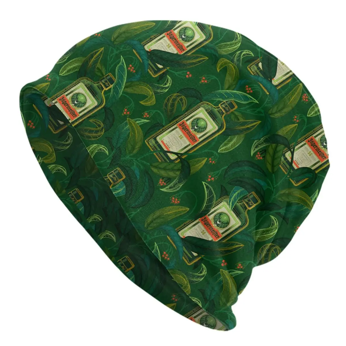 

Jagermeisters Bottle Symbol Pattern Skullies Beanies Caps Men Women Unisex Outdoor Winter Warm Knit Hat Adult Bonnet Hats