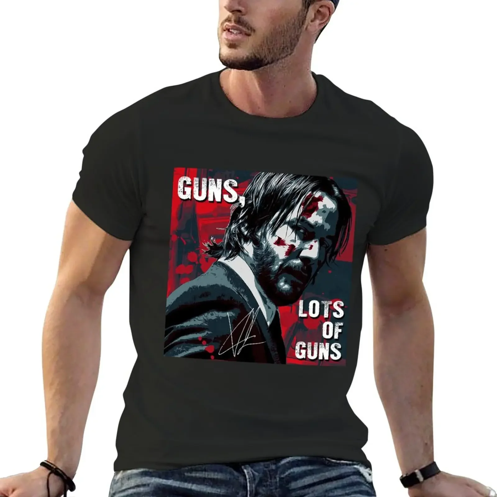 

John Wick T-Shirt oversized blacks shirts graphic tees t shirt men