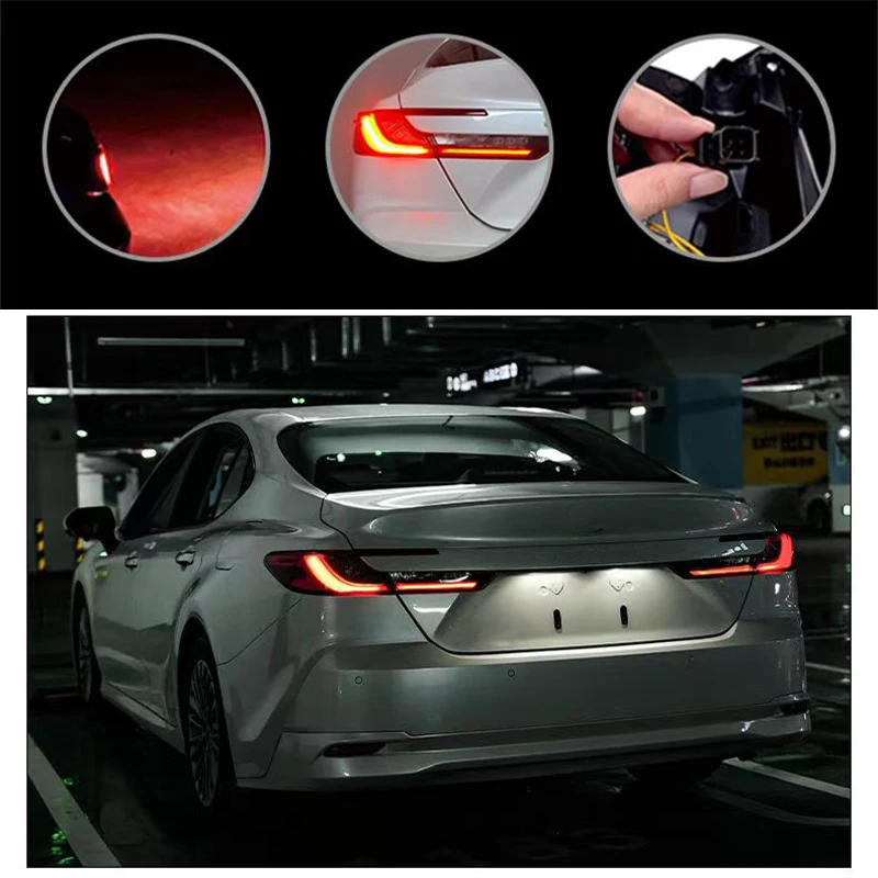 도요타 캠리 XV80 2024 LED 미등 모듈, 리어 브레이크 라이트, 호흡 폭발 플래시, 자동차 개조