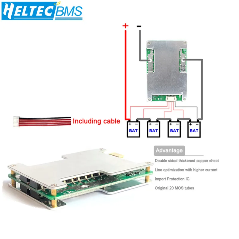 Bms para a Bateria de Lítio Ternery Bicicleta Elétrica Inversor Ferramentas Eletrônicas Lifepo4 12v 3s 4s 120a Bms 18650 Bms
