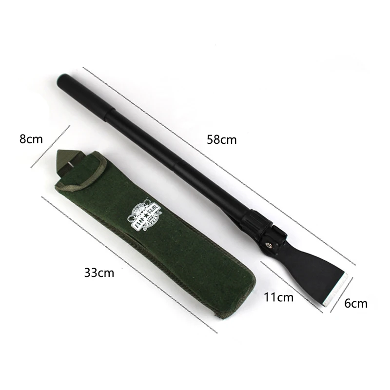 1Pcs Multifunctional Camping Tool Portable Folding Small Steel Shovel Pickaxe Hoe Outdoor Folding Multitool For Mountaineering 6