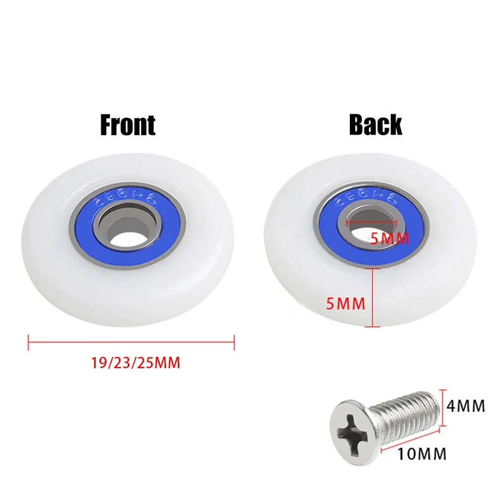 8Pcs Replacement Shower Door Roller Runner Wheels 19/23/25mm Sliding Shower Door Roller Wheel Runners Pulley Replacement