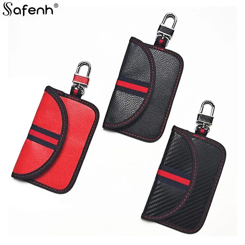 

Unisex Car Key RFID Signal Blocking Pouch Key Case For Car Security Anti-Theft Remote Entry Smart Protection Housekeeper Holders