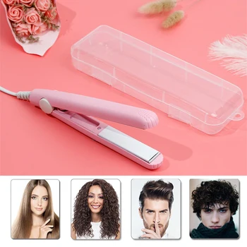 Nuovo mini piastra per capelli ferro piatto ferro arricciacapelli in ceramica capelli corti bigodino portatile a doppio uso cura per lo styling dei capelli per viaggiare 1