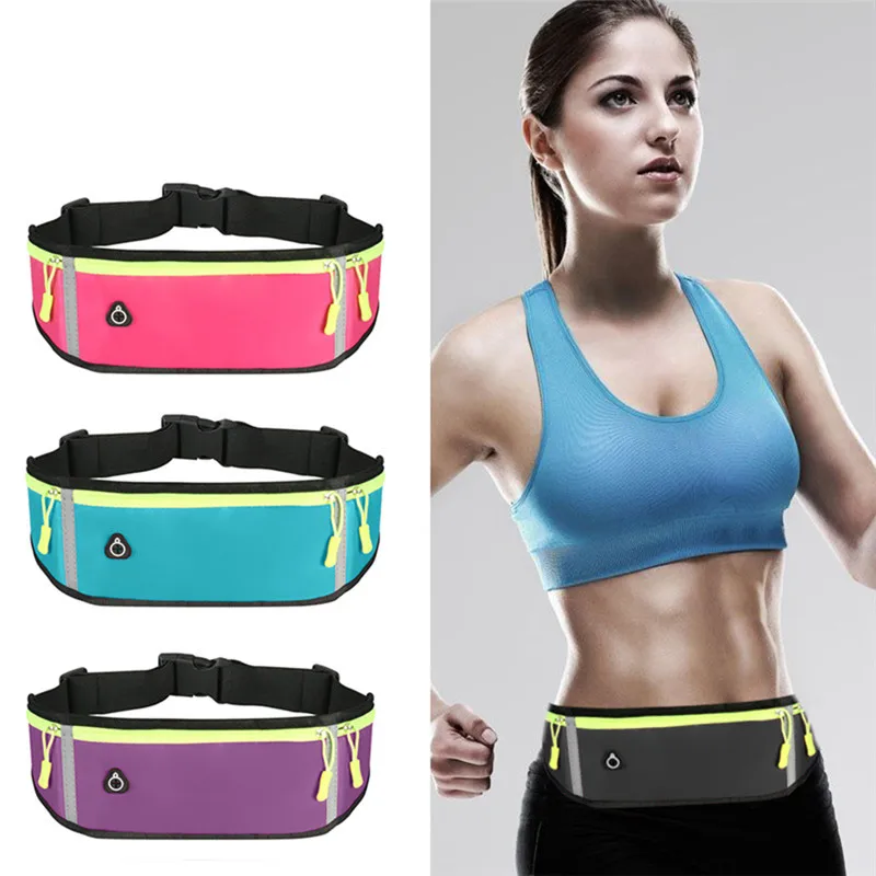 

Sport Running Waist Bag For Women Men Waterproof Comfortable Gym Fanny Bag Safty Reflective Tape Cycling Phone Case Running Belt