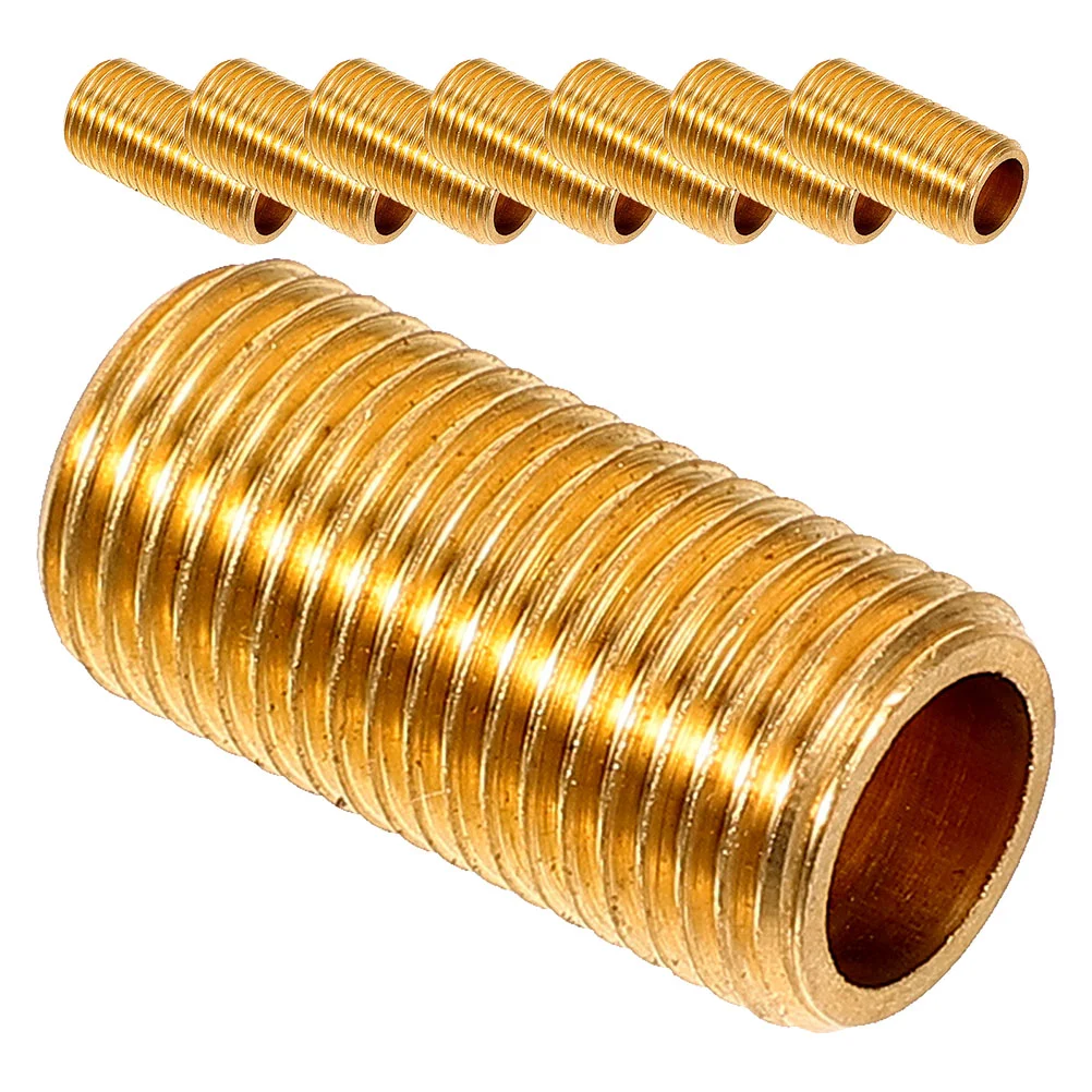 

8 Pcs Brass Dental Tube Lamp Light Fixture Pole Stem Threaded Lighting Replacement Parts Copper