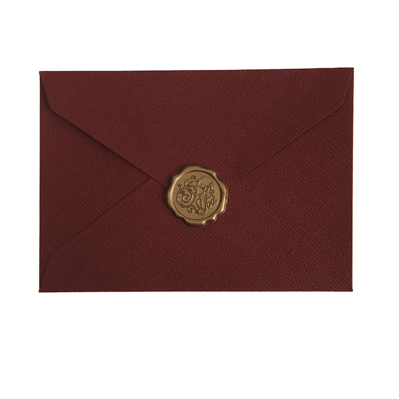 10pcs Woven Linen Colored Triangular Special Paper Retro Style Envelope Kraft Paper Mailing