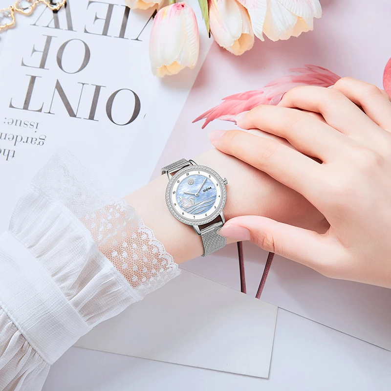 DOM New Swan Lake watches for women  Waterproof Mesh Strap Fashion quartz Casual Ladies watch free shipping G-1537