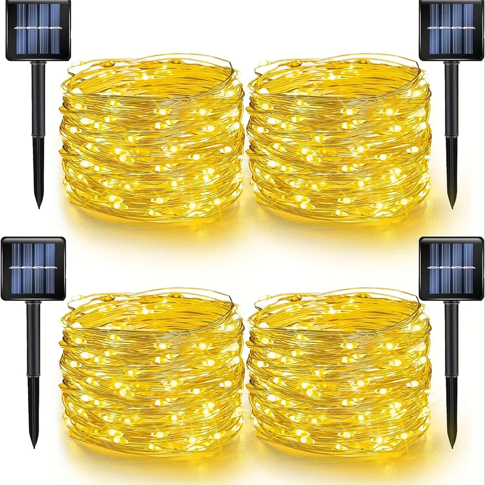 LED Solar String Fairy Lights - Outdoor Waterproof Garden and Patio Decorations
