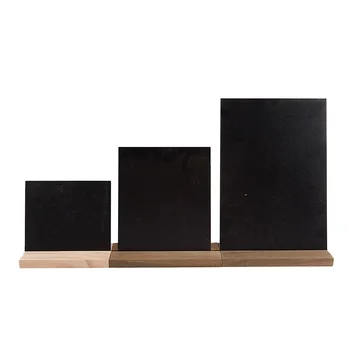 Tabellone per messaggi Display Segno Base in legno Cartellino del prezzo Lavagne nere Memo Bar