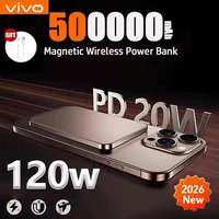 Vivo 2026 500000mAh Wireless Magnetic Power Bank Portable  PD22.5W Fast Charging External Battery for Magsafe For iPhone Samsung