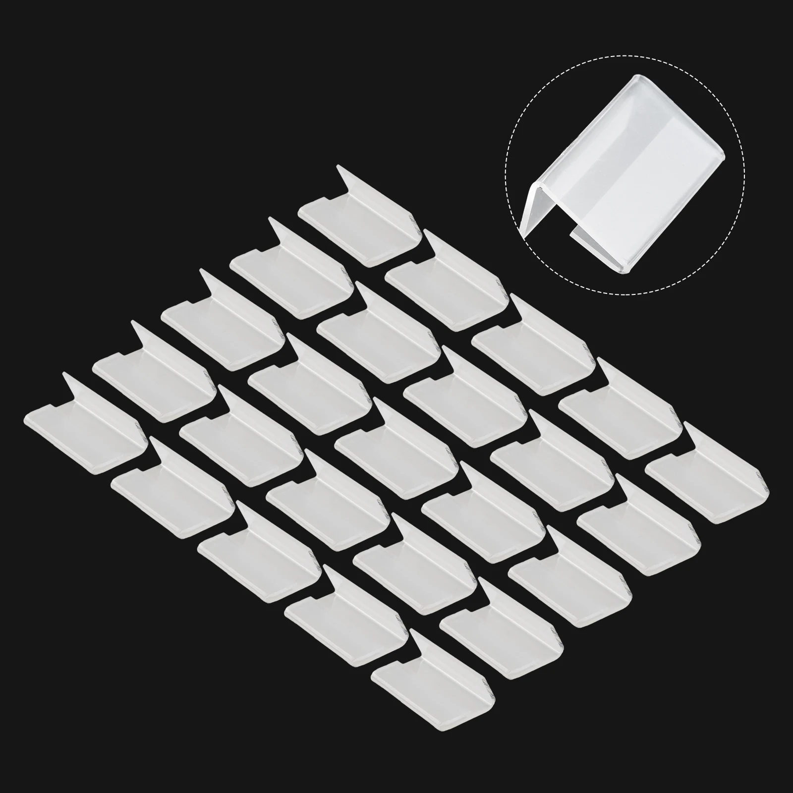 

Convenient Durable Price Tag Stand 25pcs Acrylic Display Label Mini Plastic Racks Sign Transparent Accessories Card