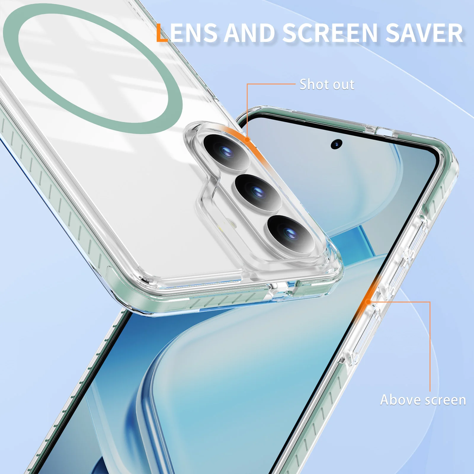 Magnetic Transparent Wireless Charging Case