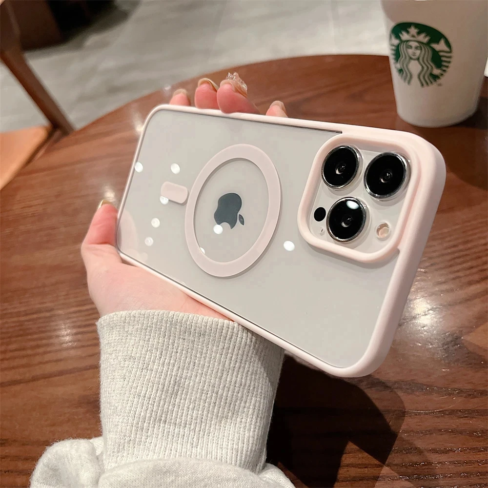 Magnetische kabellose Ladetelefonhüllen für iPhone 14 13 12 11 Pro Max 15 Plus für stoßfeste Stoßstangenabdeckung – günstig kaufen