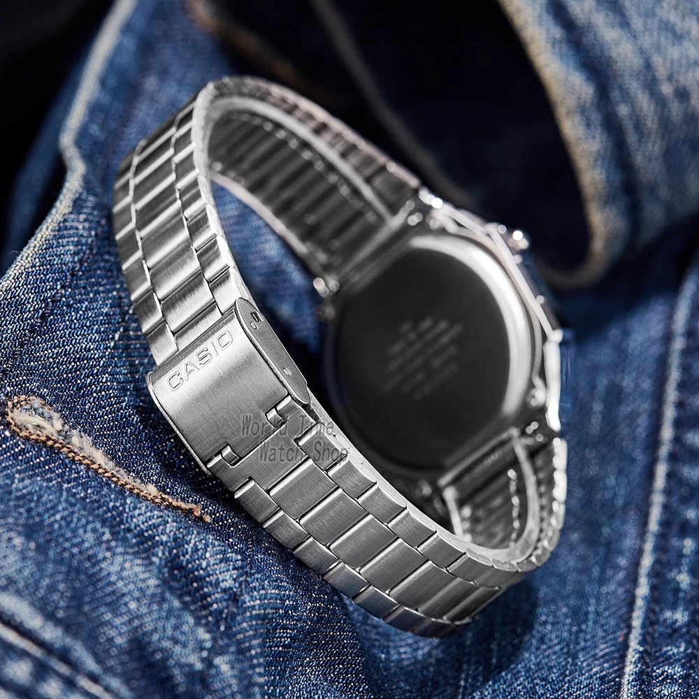 Orologio Casio da Uomo, Quadrante Piccolo Quadrato, Stile Trendy, Cinturino in Acciaio Inossidabile, Impermeabile, Novità 2025, Reloj Hombre - Image 5