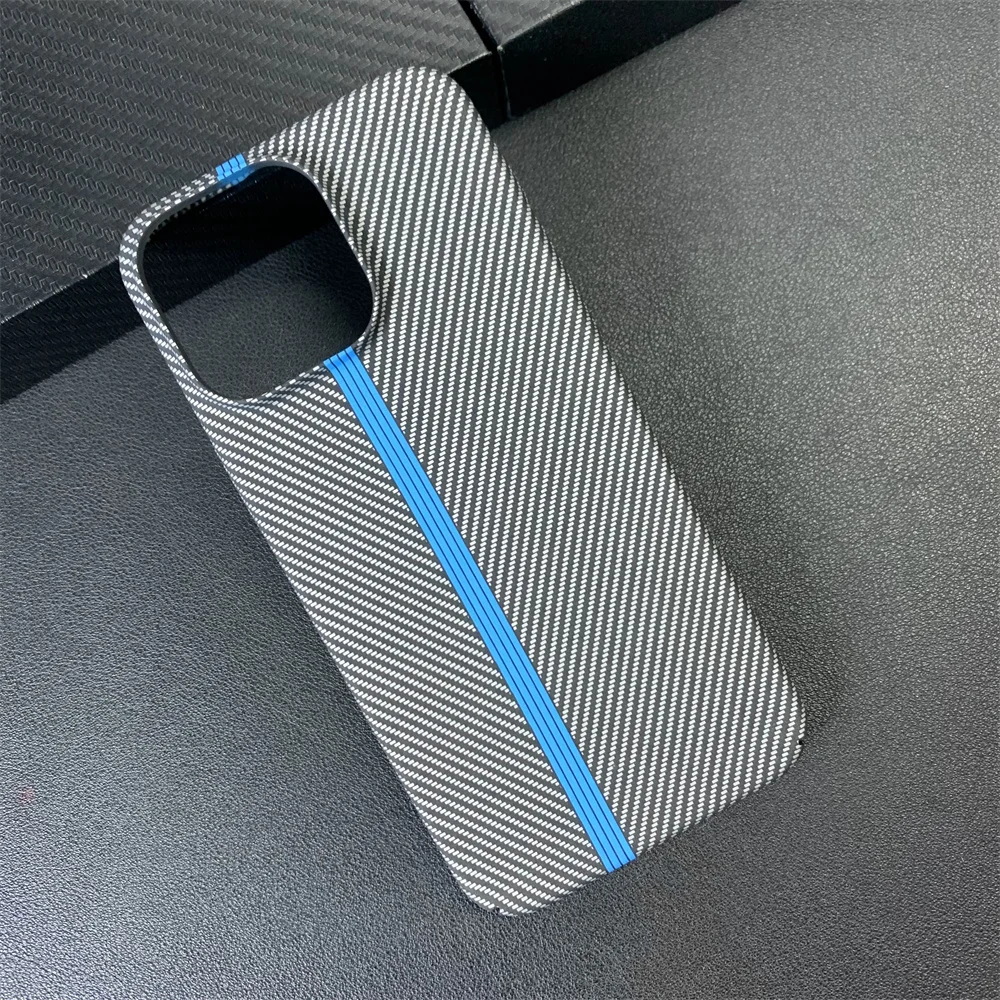 Luxury Contrast Carbon Fibre Matte Phone Case - Ultra Thin Hard Shockproof Cover