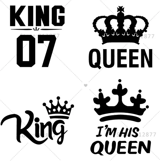 Full Color DTF T-shirt Heat Transfer Family DIY Shirts King Queen Lovers  Couples Valentine Iron-on Transfers Clothes Stickers - AliExpress