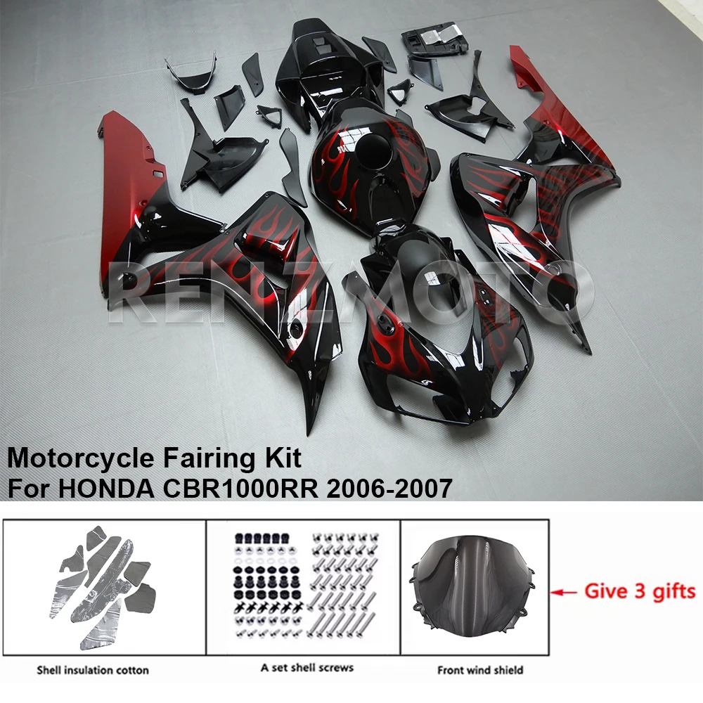 

Комплект кузова мотоцикла CBR 1000 RR для HONDA CBR1000RR 2006-2007, пластиковая защитная пластина, аксессуары, оболочка, высокое качество, искусственная кожа