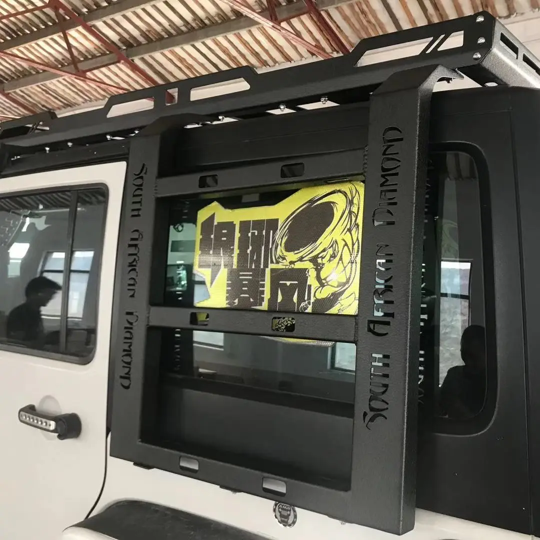 

Storm Roof Rack Basket Luggage Roof Rack for Jeep Wrangler JK 4 Doors LANTSUN J376