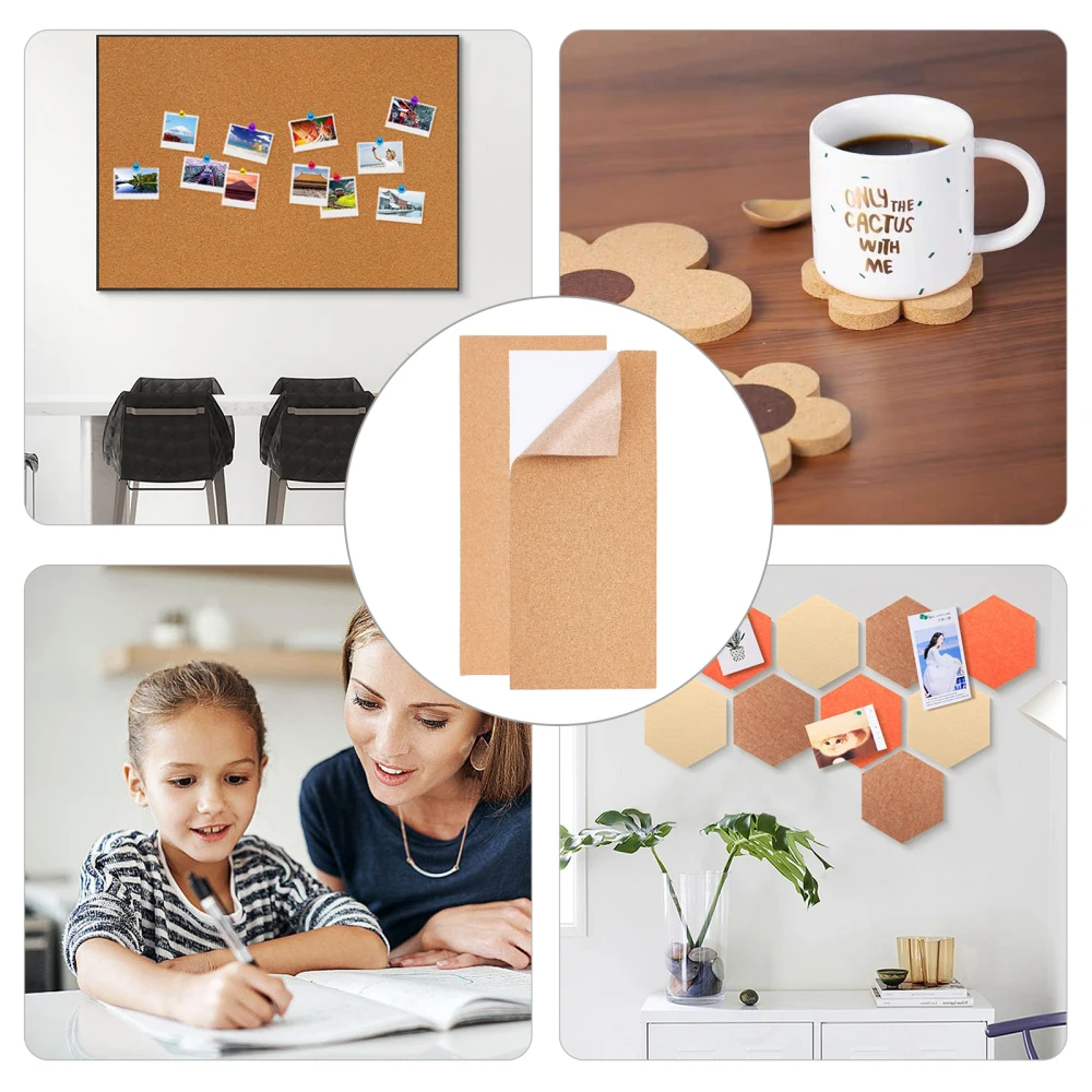 Fogli Di Sughero Autoadesivi - 4 Pezzi 50x50 Cm, Spessore 5mm | Isolamento Termico E Acustico, Decorazione - Foto 5