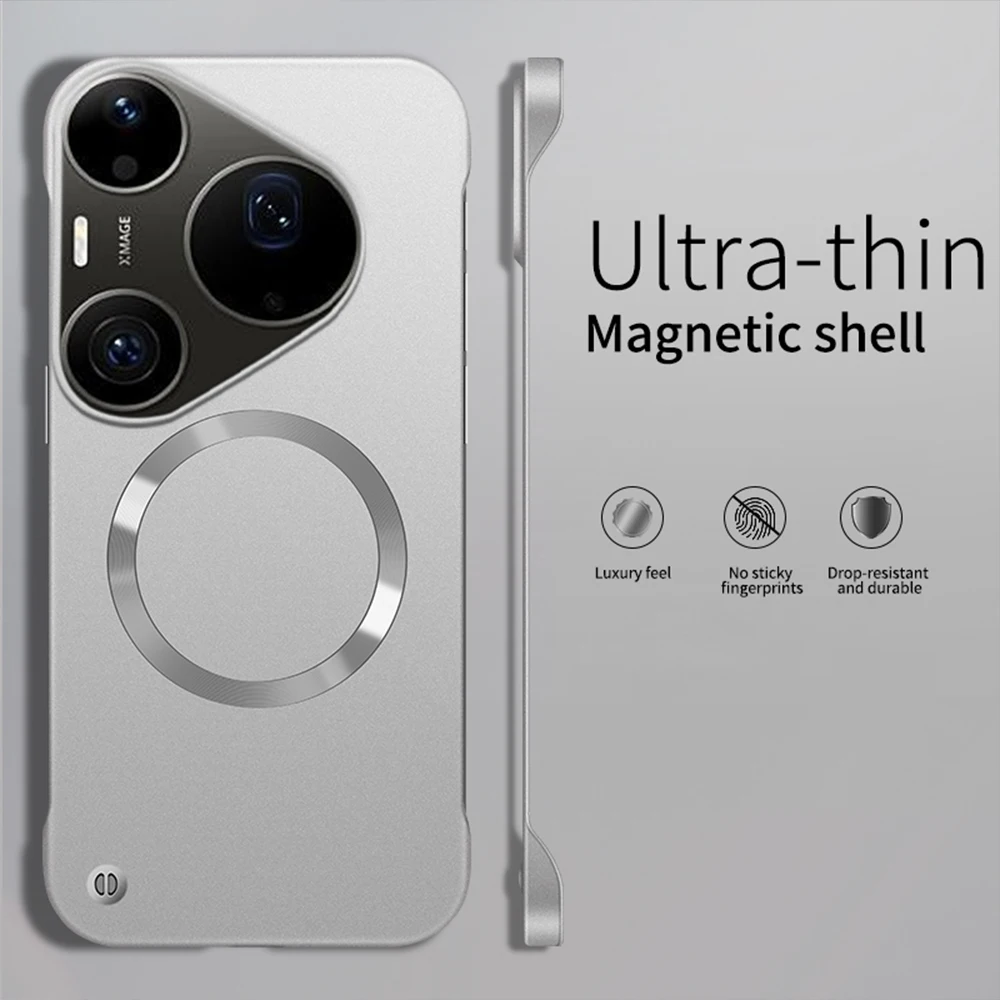 Sleek Metallic Magnetic Protective Case - Thin Design with Premium Paint Finish