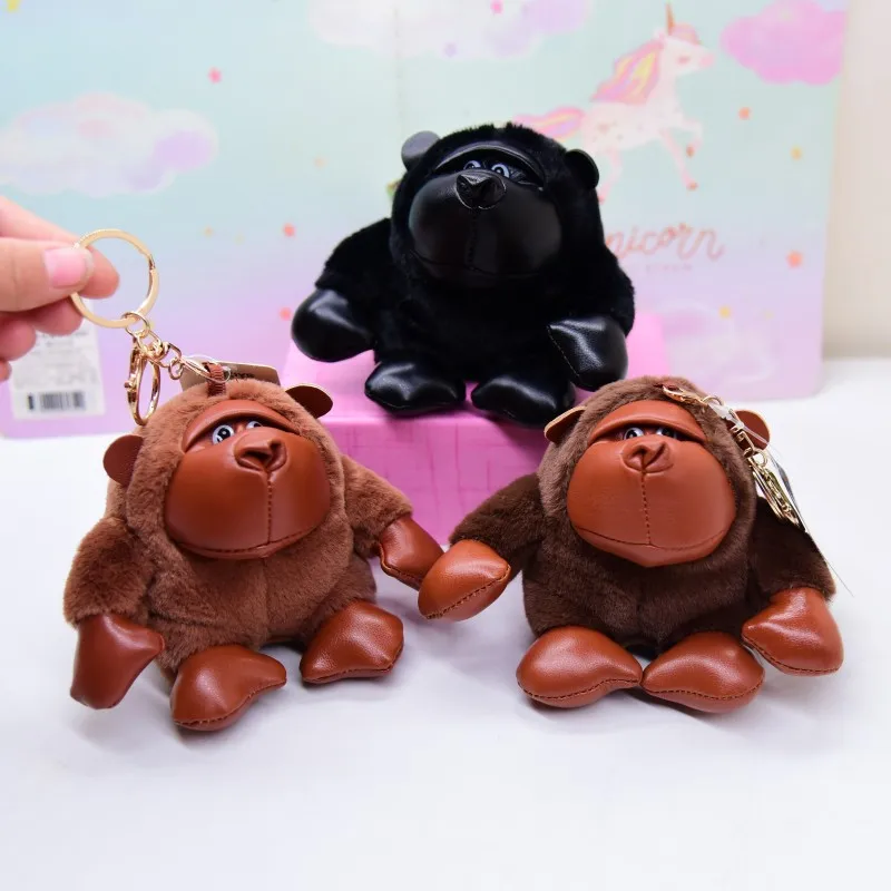 

new cute Creative Simulated gorilla monkey pendant plush toy fashione Keychain Upscale Exquisite decorate birthday gift