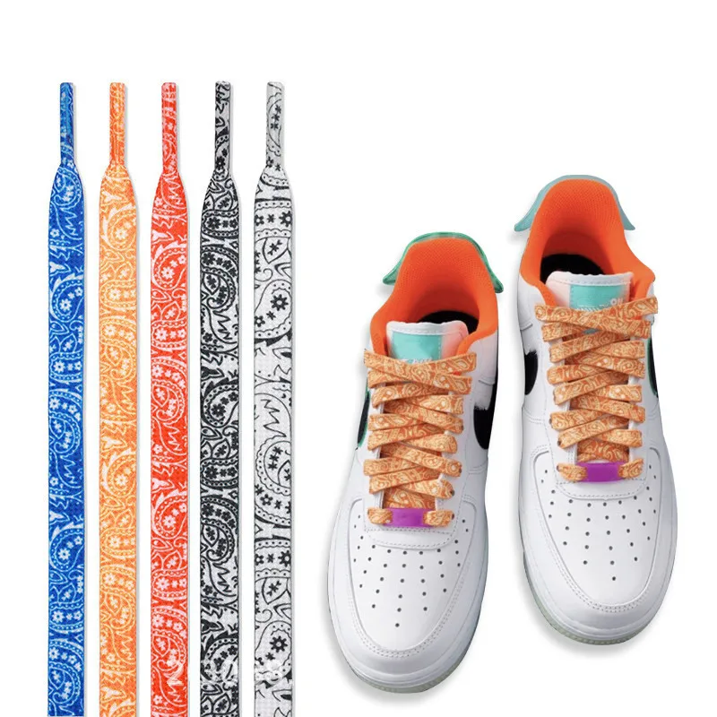 Flat Shoelaces For Sneakers Cashew Flower Shoelace Color Creative