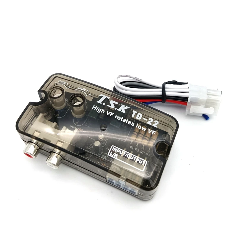 12V Auto Car Audio Converter RCA Stereo High To Low Converter Car Audio Adjustable Frequency Cable