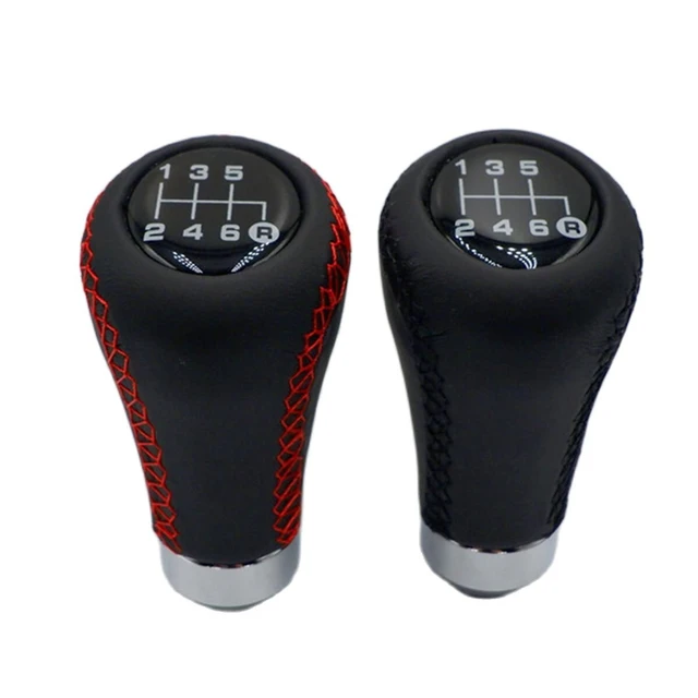 Racing Universal Car Gear Shift Knob Gear Stick 5/6 Speed JDM Manual  Shifter Lever Black Red Stitching PU Leather For Toyota VW - AliExpress