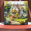 Quiet Countryside Coloring Book 20 Page House Landscape Adult Picture Book Kill Time Relaxing Art  Doodle Painting Drawing 1