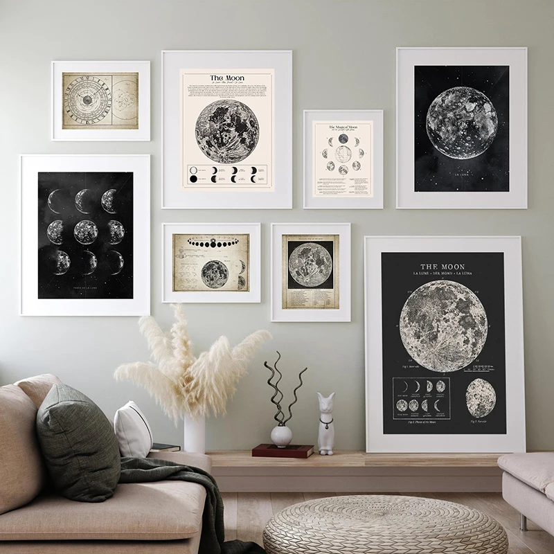 Toile abstraite Eclipse violette : décoration design minimaliste