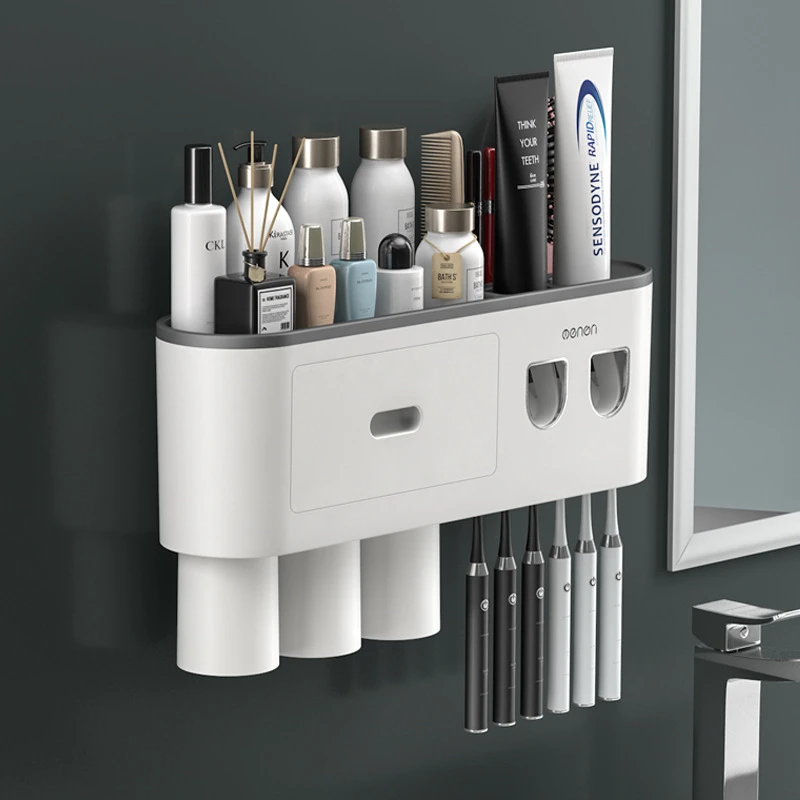 Bathroom Adsorption Inverted Toothbrush Holder Wall Automatic