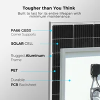 XINPUGUANG panneau solaire 150W 19.8V panneaux solaires 12v painéis solares fotovoltaicos cellule d'alimentation photovoltaïque 12v chargeur de batterie pour camping car équipement bateau maison balcon voyage camping 4