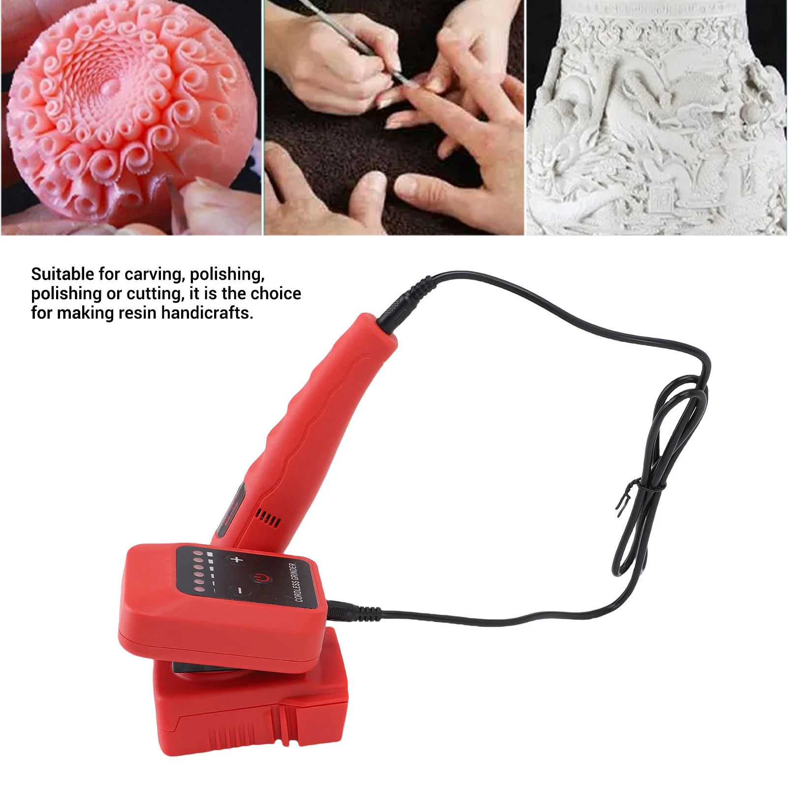 Electric Rotary Tool Kit Low Noise 6 Speeds 12 Bits USB TYPE C Output Rotary Tool Kit for Engraving Sanding Polishing Cutting