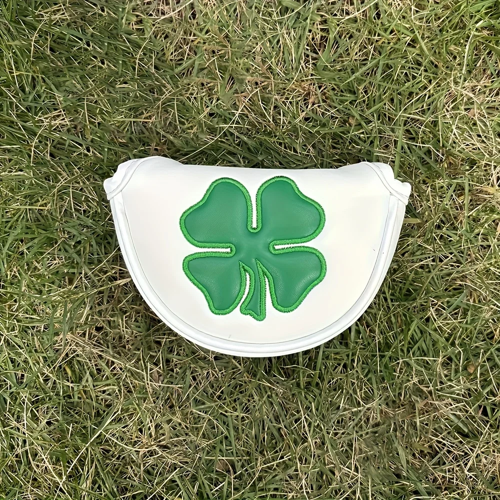 Description Picture 6 of item1pc Clover Golf Club Head Cover, PU Material Waterproof And Wear-resistant Golf Putter Headcover