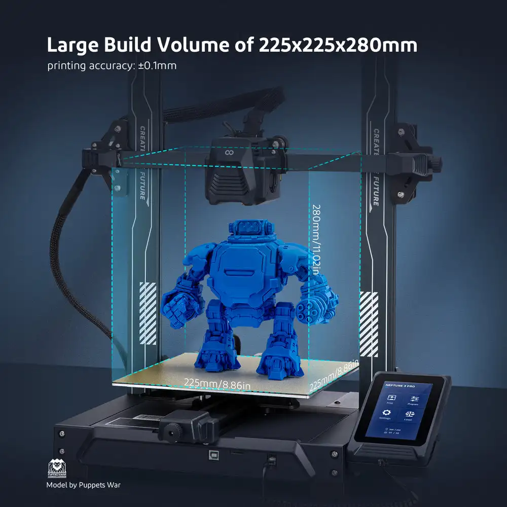 ELEGOO NEPTUNE 3 FDM 3D Printer with Auto Leveling, Removable HD