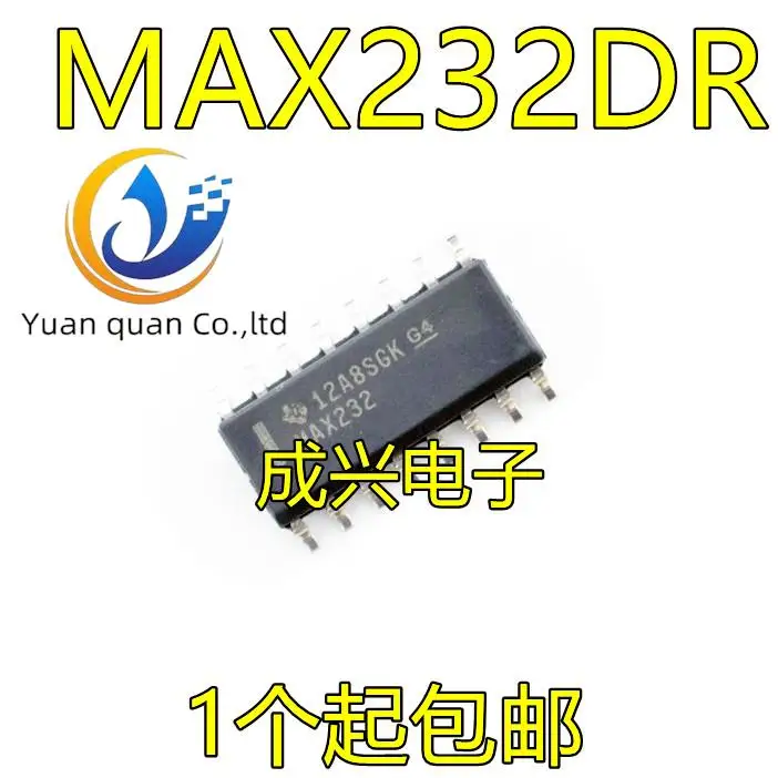 

30pcs original new MAX232DR MAX232D MAX232 SOP-16 RS232 transceiver IC chip