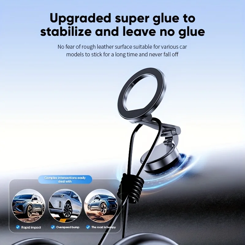 Magnetic Car Phone Holder 360 Degree Rotation Foldable Phone Mount Suction Cup Car Navigation Phone Holder For iPhone Samsung