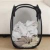 1pc-Folding Dirty Laundry Sorting Basket Washing FrameBathroomCloth MeshStorage BagFrame Bucket LaundryOrganizers Storage Pouch 5
