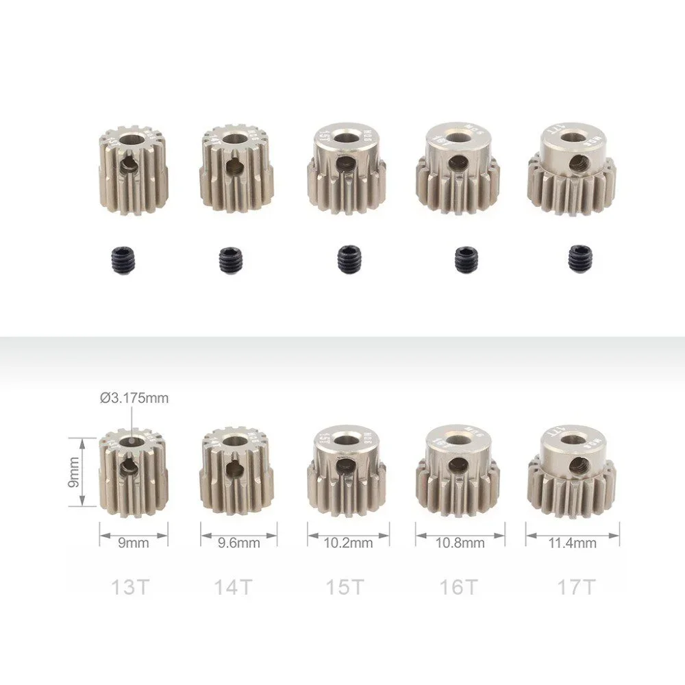 High-Performance Aluminum Alloy Pinion Motor Gear Set for RC Cars