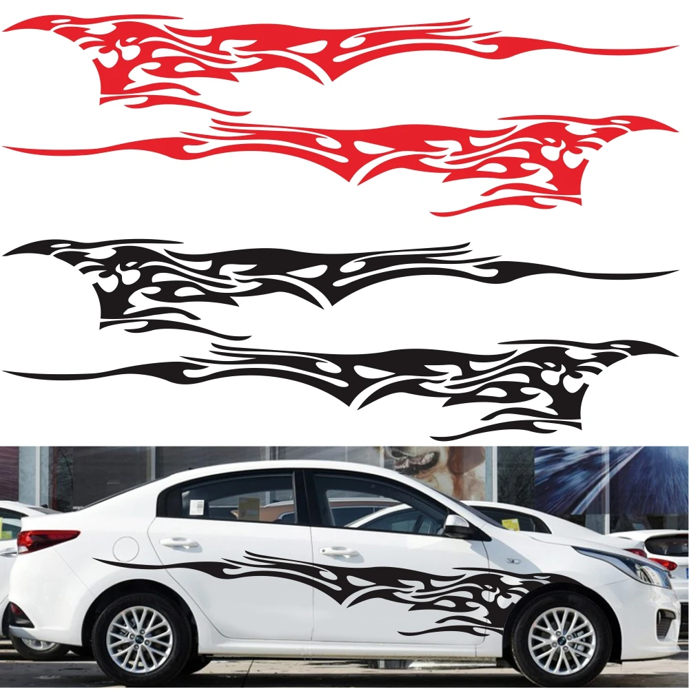 

Fashion Car Vinyl Decal Graphics Side DIY Flame Element Stickers Body GenericRace Decal Sticker Auto Car Accessories Sport Style