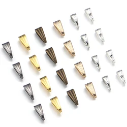 200pcs Pendant Clips Pinch Bail Clasp Connectors Necklace Hooks For Jewelry Making Finding Parts Accessories Supplies