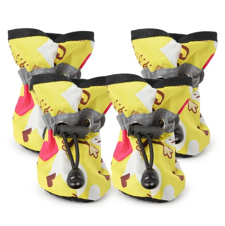 thumbnail image 1 of Juego de 4 botas impermeables para perros y chihuahuas, antideslizantes, para lluvia, para gatos pequeños, perros, cachorros y mascotas, 1 of 5