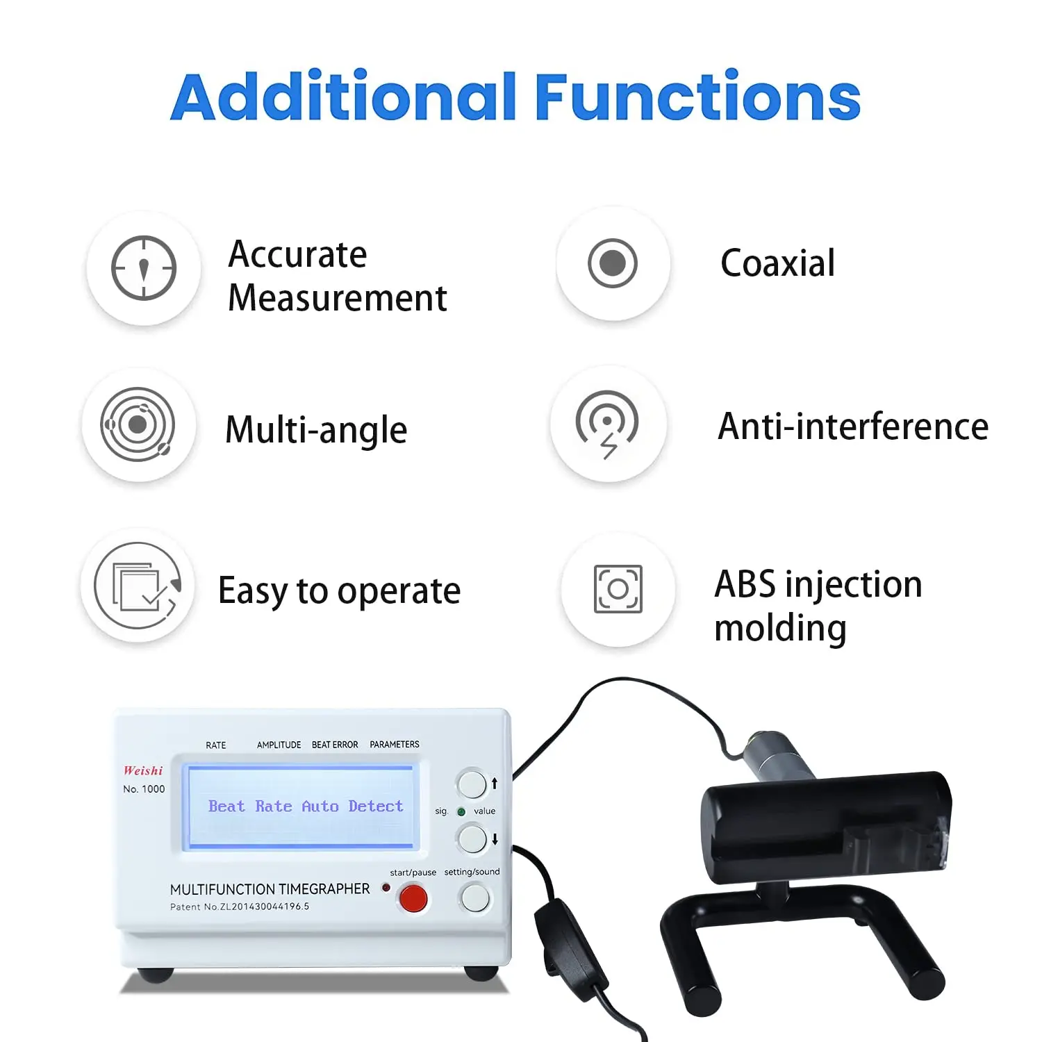 ZOIBKD Mechanical Watch Multi-Function Tester No.1000, Can Measure Daily Difference, Swing, Polarization, Rising Ang