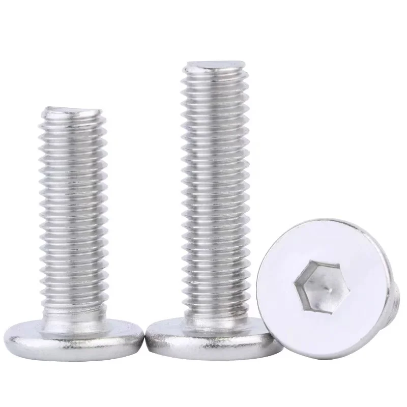304 Stainless Steel CM Hex Hexagon Socket Ultra Thin Super Low Flat Wafer Head Allen Cap Screw Bolt M2-M8