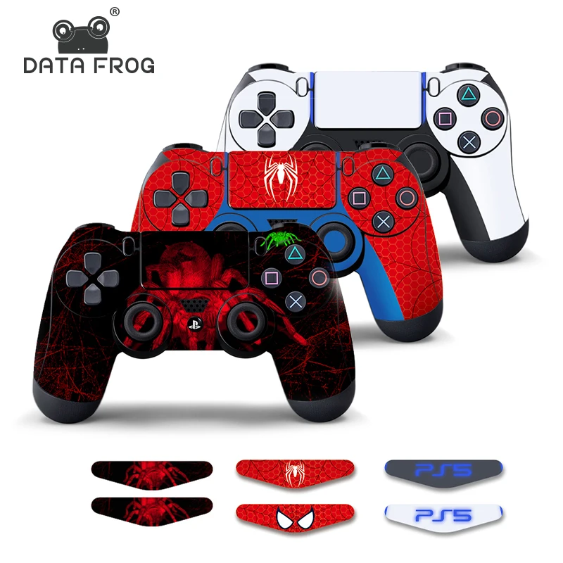DATA FROG Protective Sticker Cover For Sony Playstation 4 Pro Slim Skin Decal For PS4 Game Controller Accessories gamepad protective skin vinyl decal skins game console protective skin custom stickers gamepad protective cover game controller sticker reflective stickers