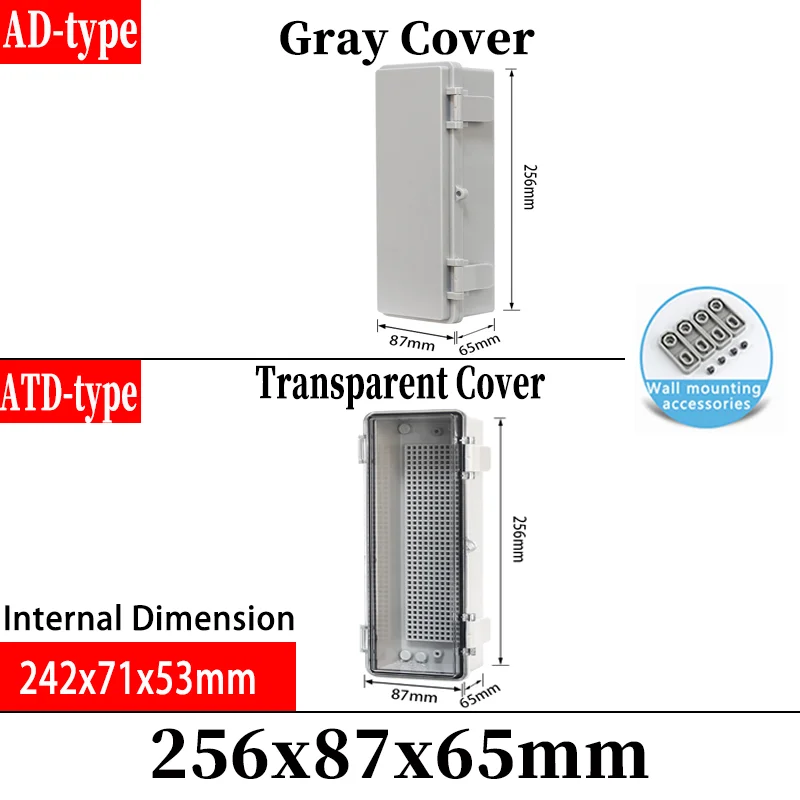 Eosnow Scatola Di Giunzione Elettrica Custodia Impermeabile Per Progetti Con Fibbia In Plastica Con Piastra Di Montaggio Copertura Grigia 500 X 400 200 Mm 1969 1575 787 Pollici 82272539