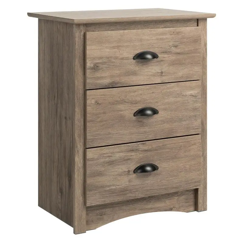 

Nightstand,Side Table,Bedside Table,End Table,3 Drawer,Bedroom,Drifted Gray