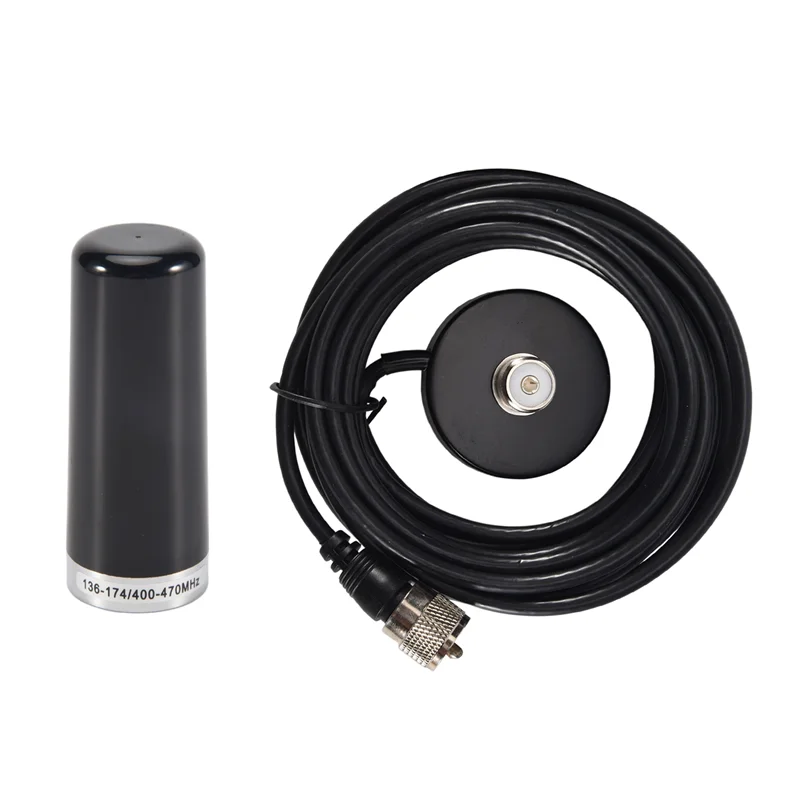 NEW-Oppxun 미니 듀얼 밴드 VHF UHF HH-N2RS 안테나 자석 마운트 포함 5M RG316 케이블 차량용 모바일 무전기 QYT TYT